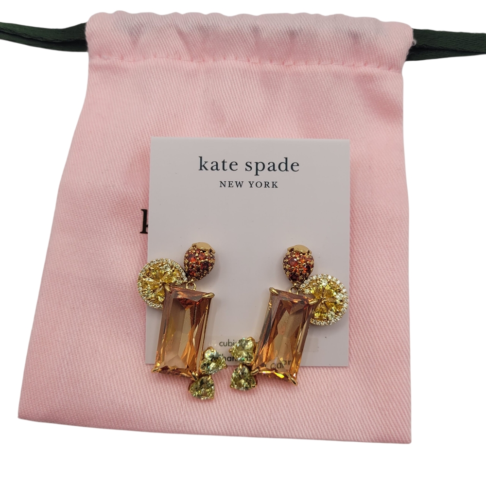 Kate Spade Gold and Yellow Earrings